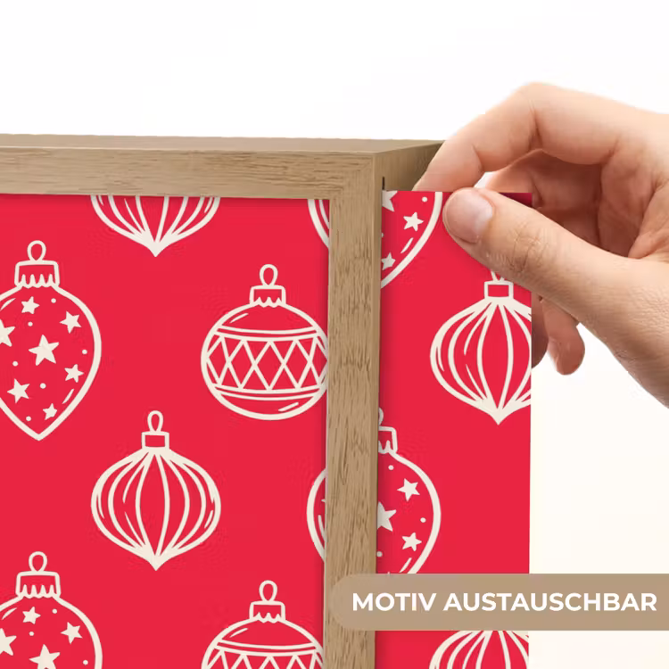 Nachtlicht Kinder - Weihnachtskugel – Rot – Weiß — 5