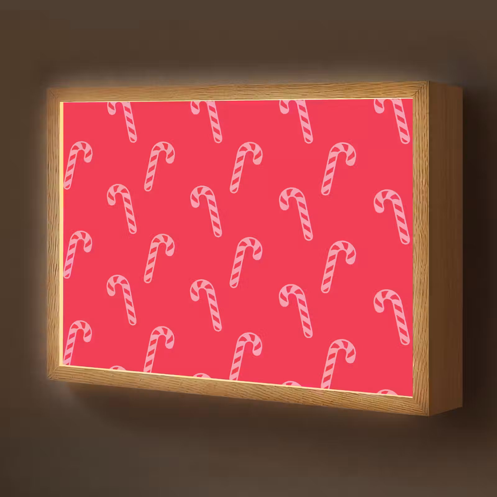 Nachtlicht Kinder - Weihnachten – Rosa – Rot – Zuckerstange — 1