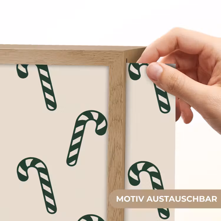 Nachtlicht Kinder - Weihnachten – Grün – Creme – Zuckerstange — 5
