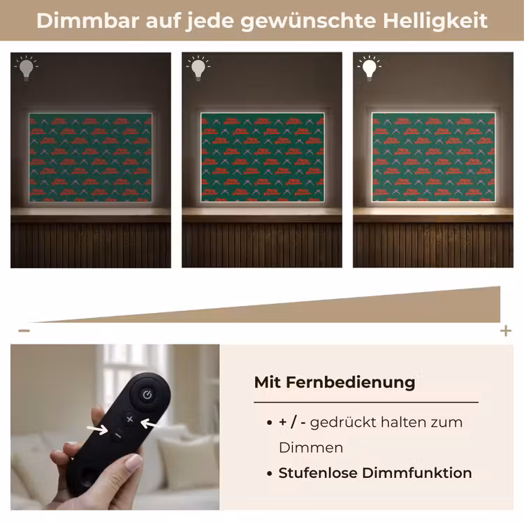Nachtlicht Kinder - Text – Rosa – Rot – Grün – Schleife — 7