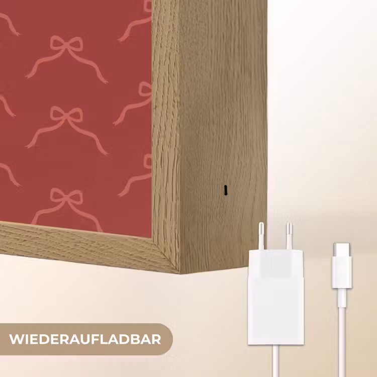 Nachtlicht Kinder - Schleife – Rosa – Rot – Weihnachten — 9