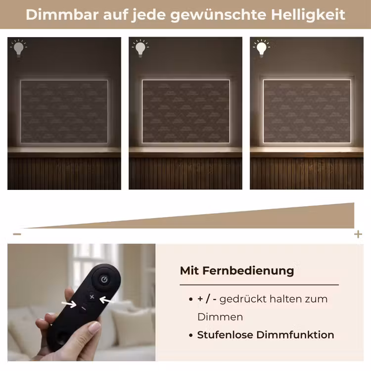 Nachtlicht Kinder - Text – Braun – Schleife — 7
