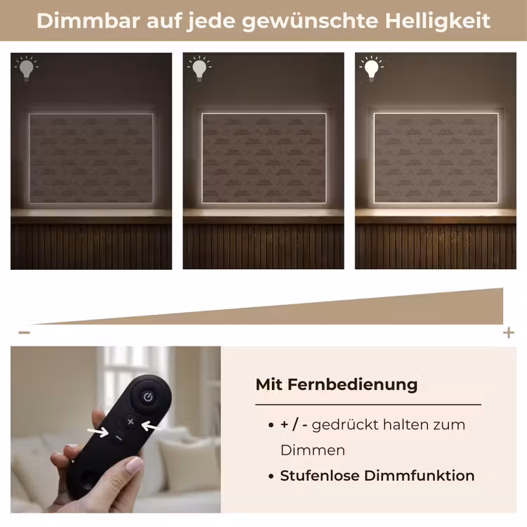 Nachtlicht Kinder - Text – Schleife – Braun — 7