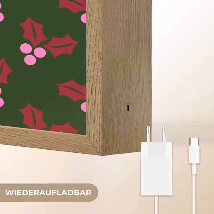 Nachtlicht Kinder - Neon – Stechpalme – Weihnachten — 9