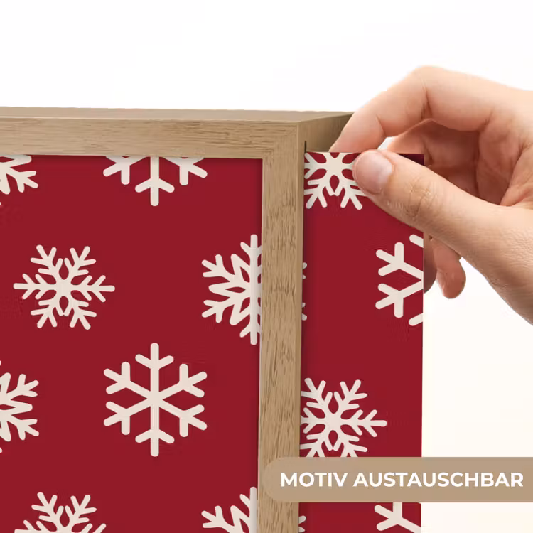 Nachtlicht Kinder - Schneeflocke – Rot – Weiß – Weihnachten — 5