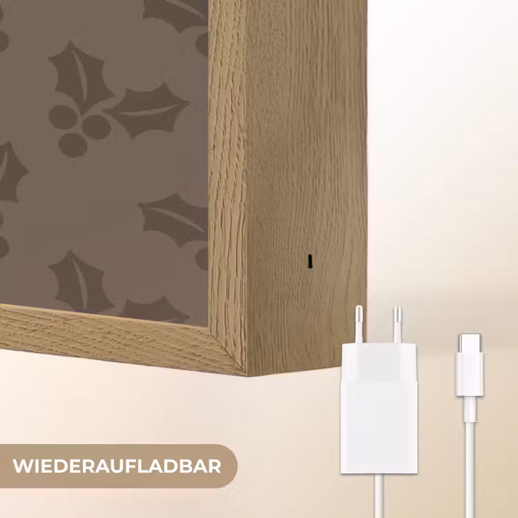Nachtlicht Kinder - Stechpalme – Weihnachten – Braun — 9