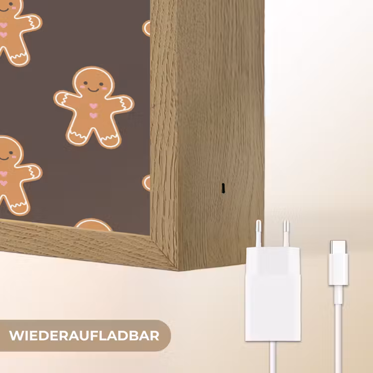 Nachtlicht Kinder - Lebkuchen – Braun – Weihnachten — 9