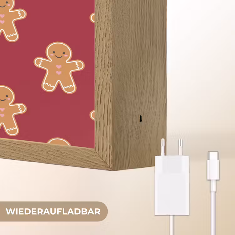 Nachtlicht Kinder - Lebkuchen – Weihnachten – Rot — 9