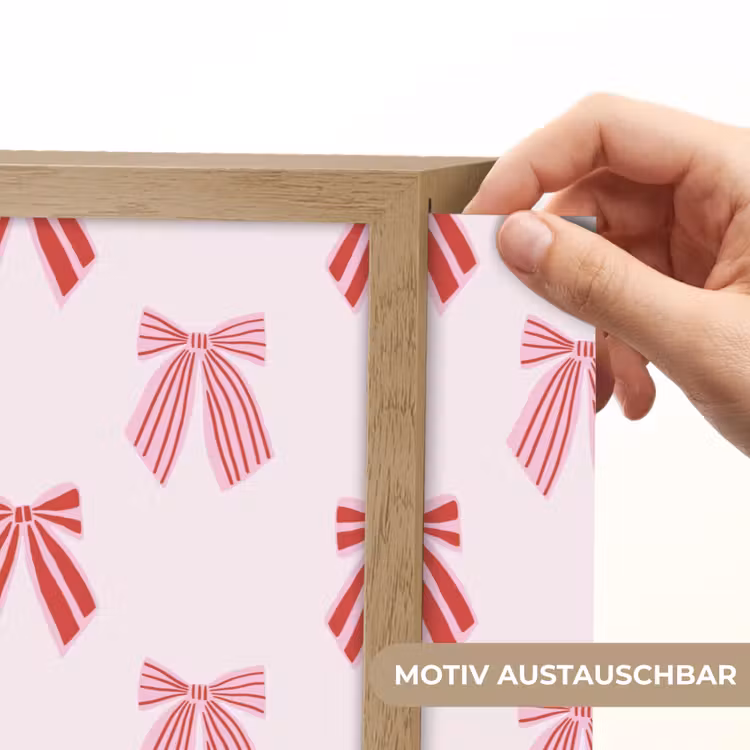 Nachtlicht Kinder - Schleifen – Weihnachten – Rosa – Rot — 5