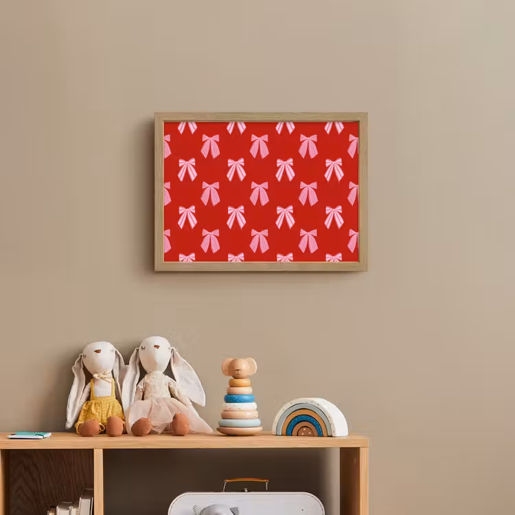 Nachtlicht Kinder - Schleifen – Weihnachten – Rot – Rosa — 3