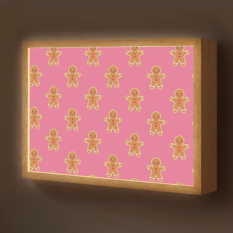Nachtlicht Kinder - Lebkuchen – Weihnachten – Rosa – Braun — 1