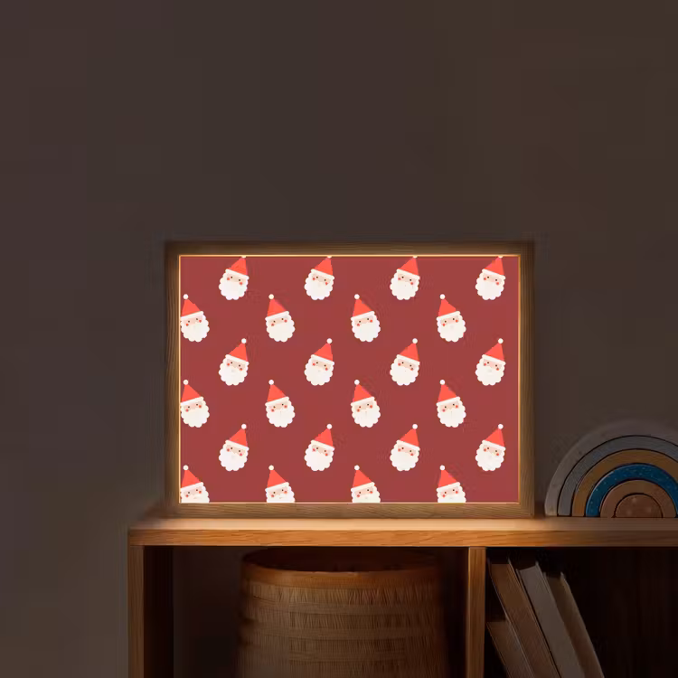 Nachtlicht Kinder - Weihnachten – Weihnachtsmann – Rot — 2