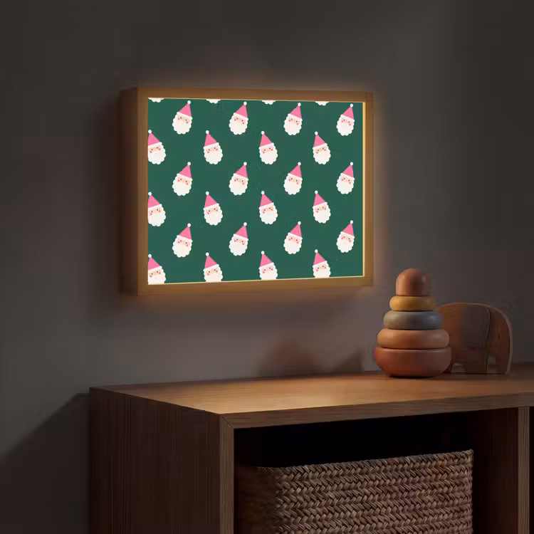 Nachtlicht Kinder - Weihnachtsmann – Weihnachten – Grün – Rosa — 4