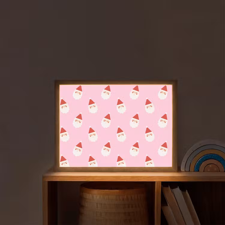 Nachtlicht Kinder - Weihnachtsmann – Weihnachten – Rosa — 2