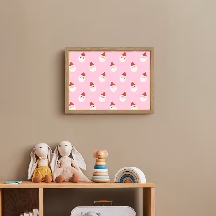 Nachtlicht Kinder - Weihnachtsmann – Weihnachten – Rosa — 3