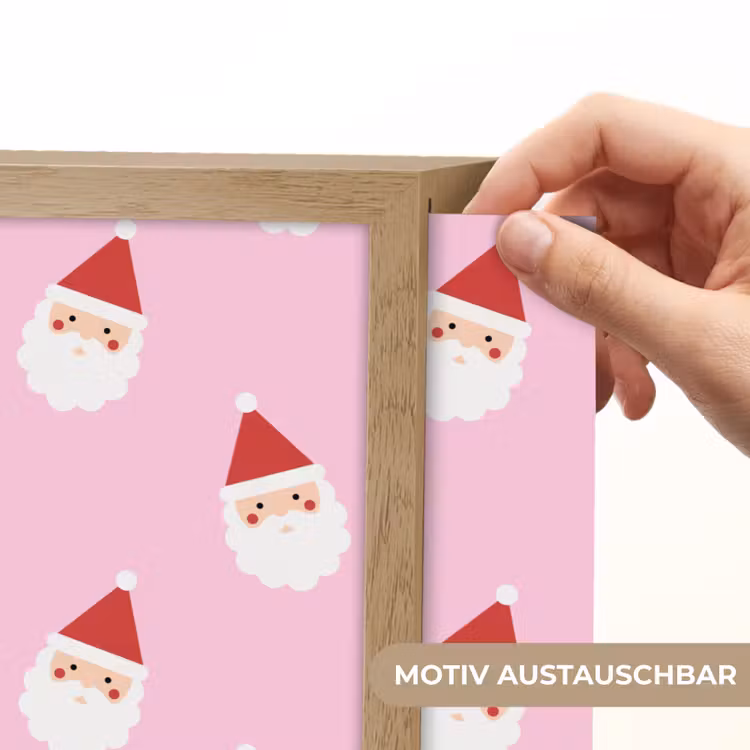 Nachtlicht Kinder - Weihnachtsmann – Weihnachten – Rosa — 5