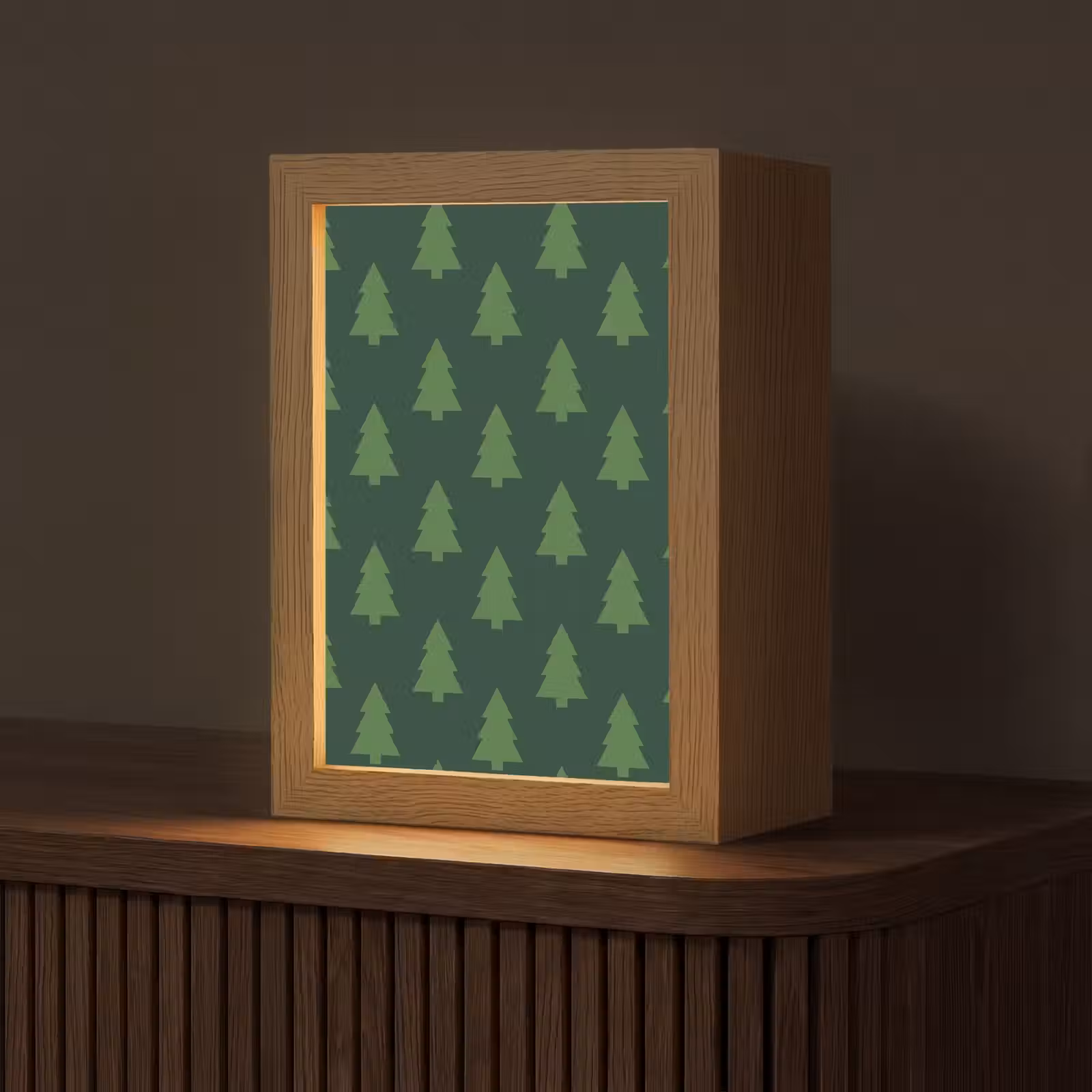 Personalisierte Lightbox - Weihnachtsbaum – Grün – Weihnachten — 1