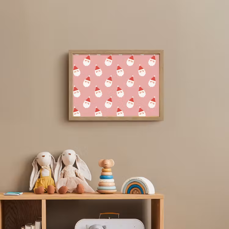 Nachtlicht Kinder - Weihnachten – Weihnachtsmann – Rosa — 3