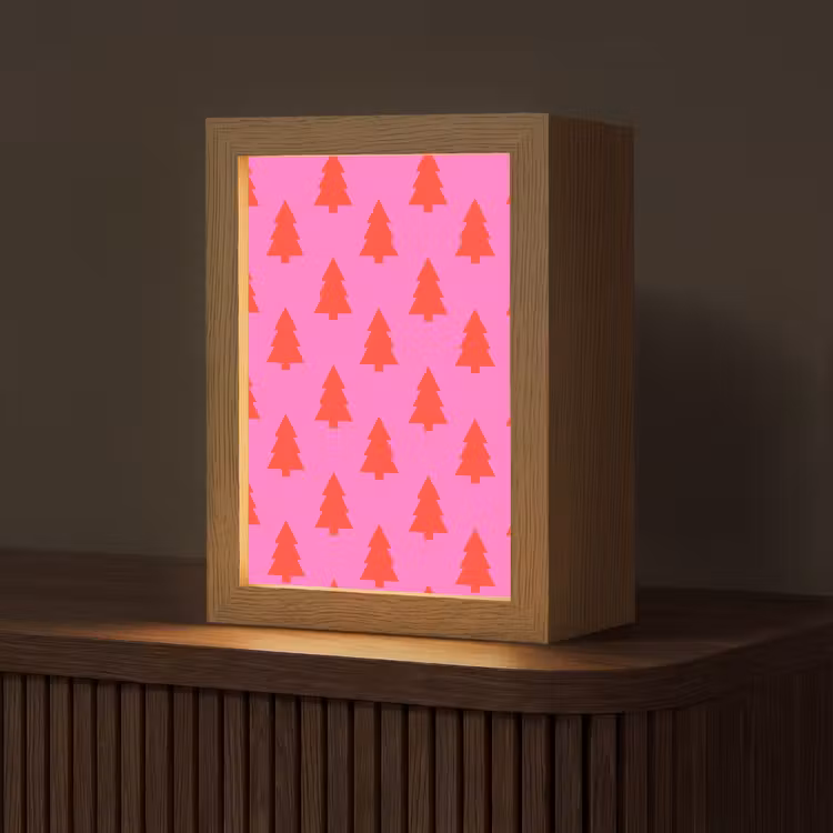 Personalisierte Lightbox - Weihnachtsbaum – Rot – Neon — 1
