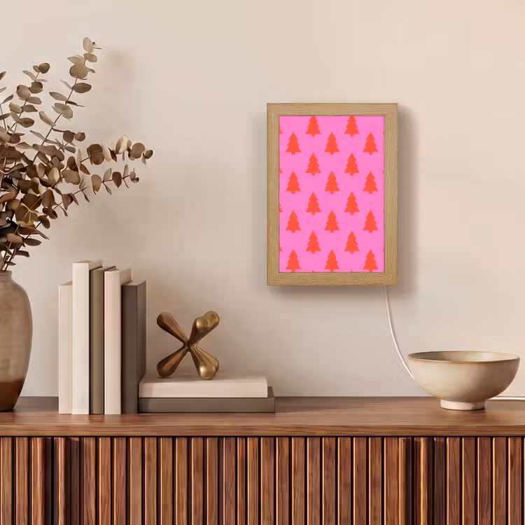 Personalisierte Lightbox - Weihnachtsbaum – Rot – Neon — 4