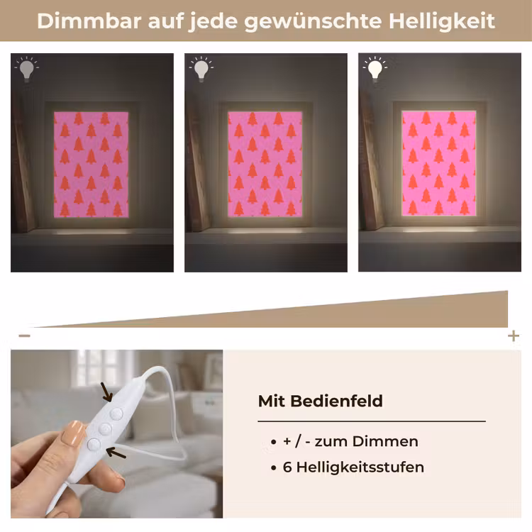 Personalisierte Lightbox - Weihnachtsbaum – Rot – Neon — 8