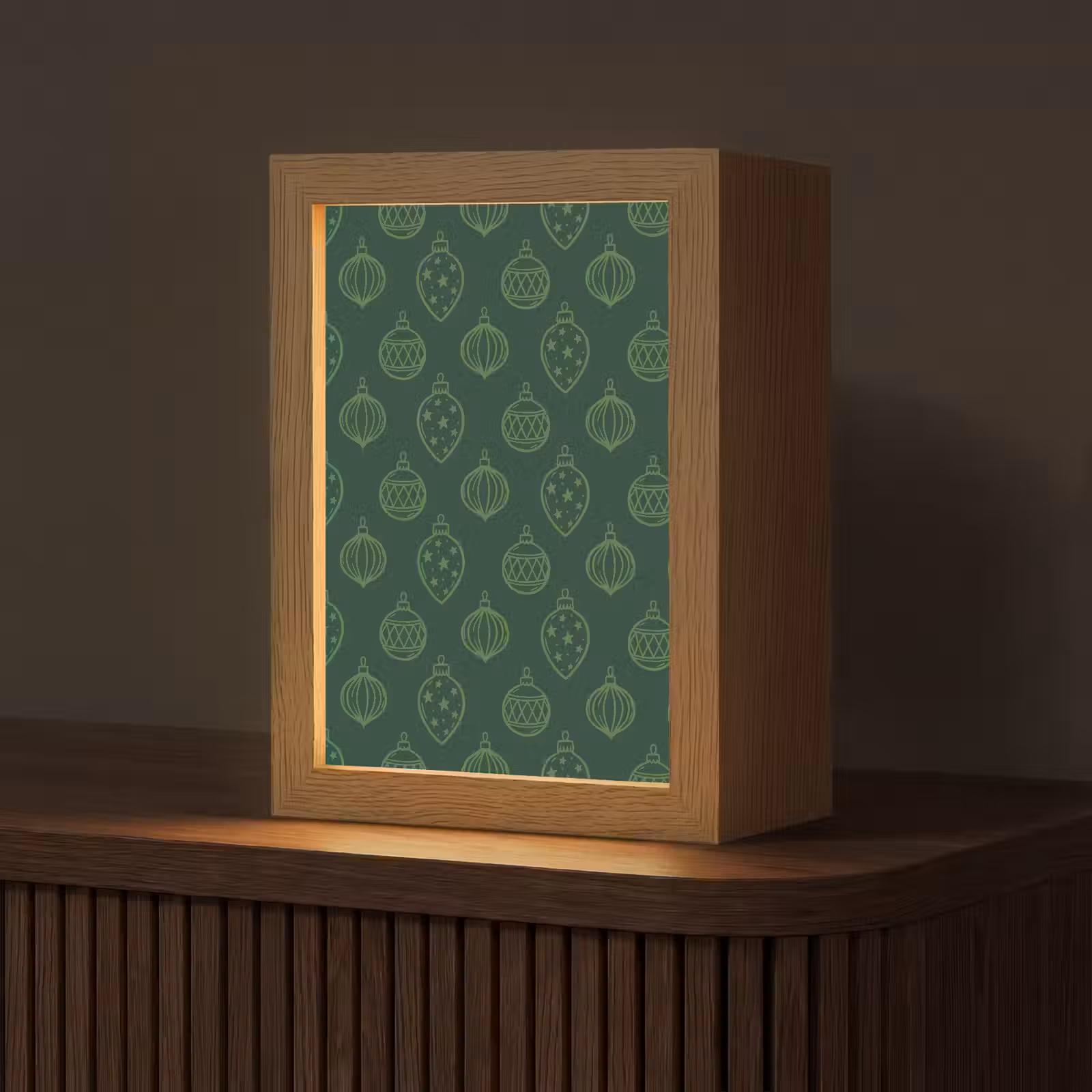 Personalisierte Lightbox - Weihnachtskugel – Grün – Weihnachten — 1