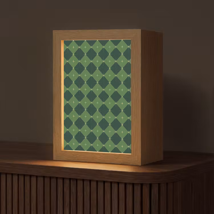 Personalisierte Lightbox - Stern – Grün – Weihnachten — 1