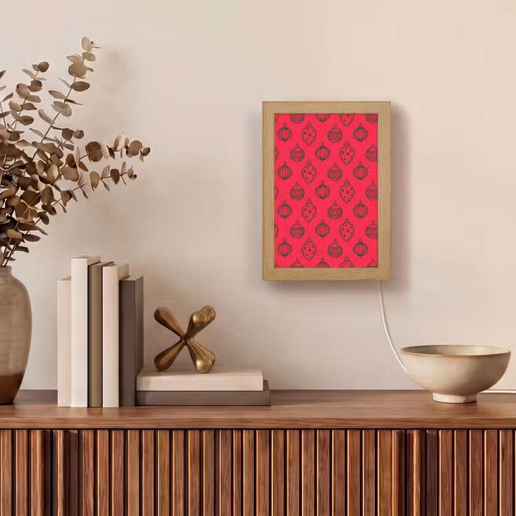 Personalisierte Lightbox - Weihnachtskugel – Grün – Rot — 4