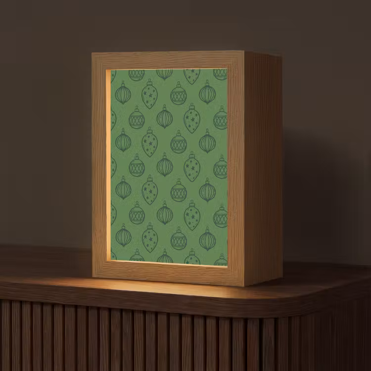 Personalisierte Lightbox - Weihnachtskugel – Weihnachten – Grün — 1