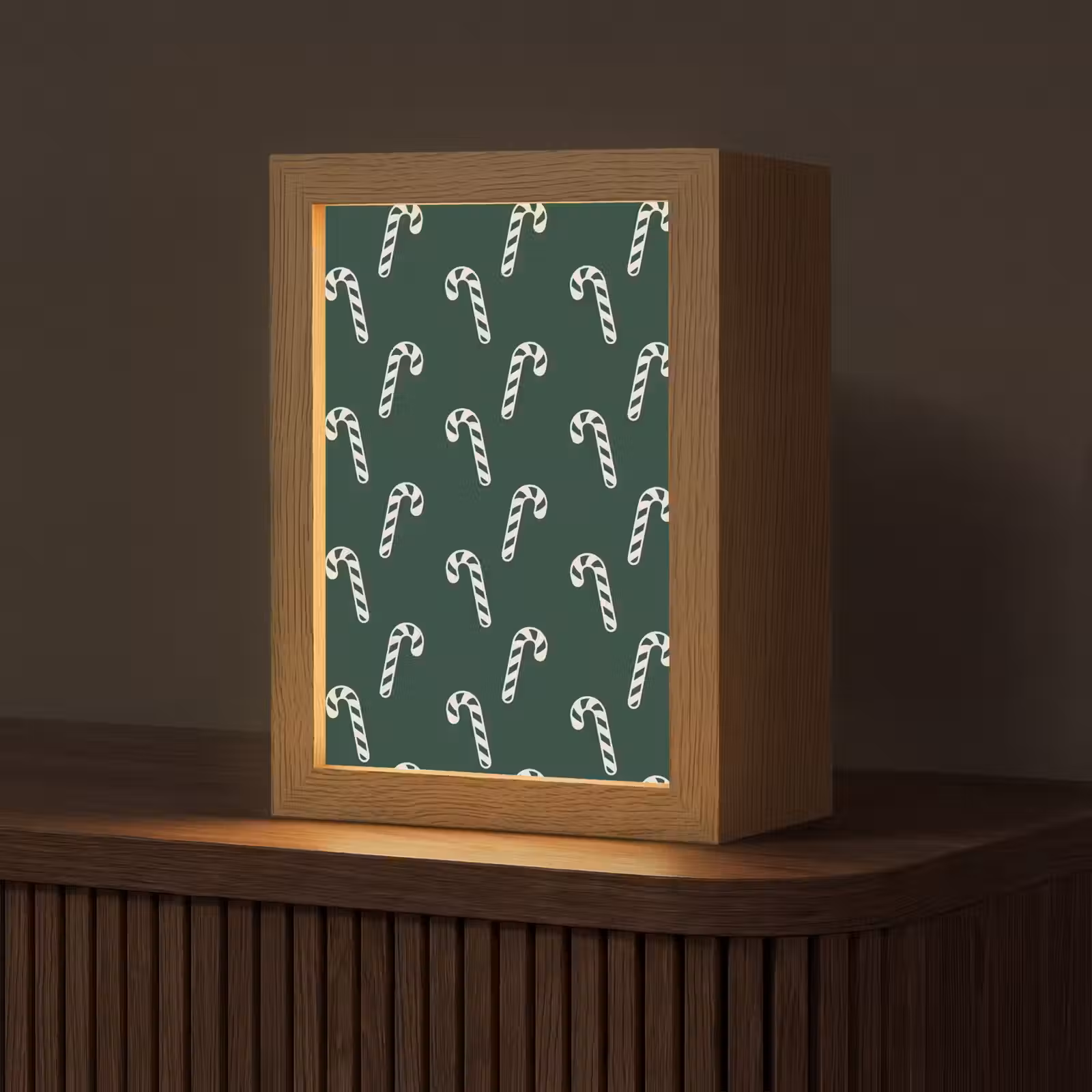 Personalisierte Lightbox - Weihnachten – Grün – Weiß – Zuckerstange — 1