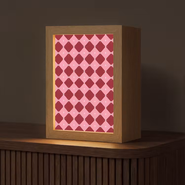 Personalisierte Lightbox - Stern – Rot – Rosa – Weihnachten — 1