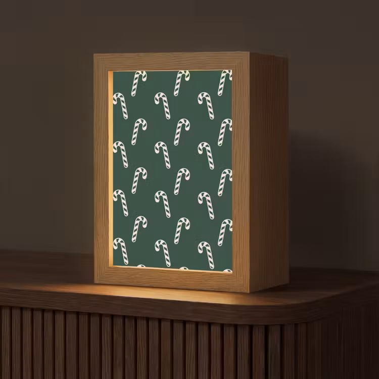 Personalisierte Lightbox - Weihnachten – Grün – Weiß – Zuckerstange — 1