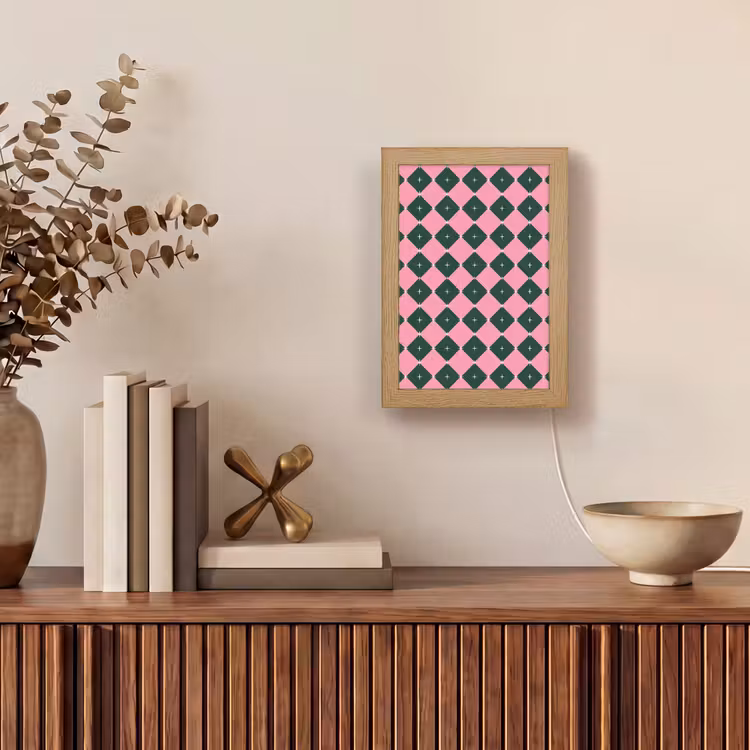 Personalisierte Lightbox - Weihnachten – Rosa – Grün – Stern — 4