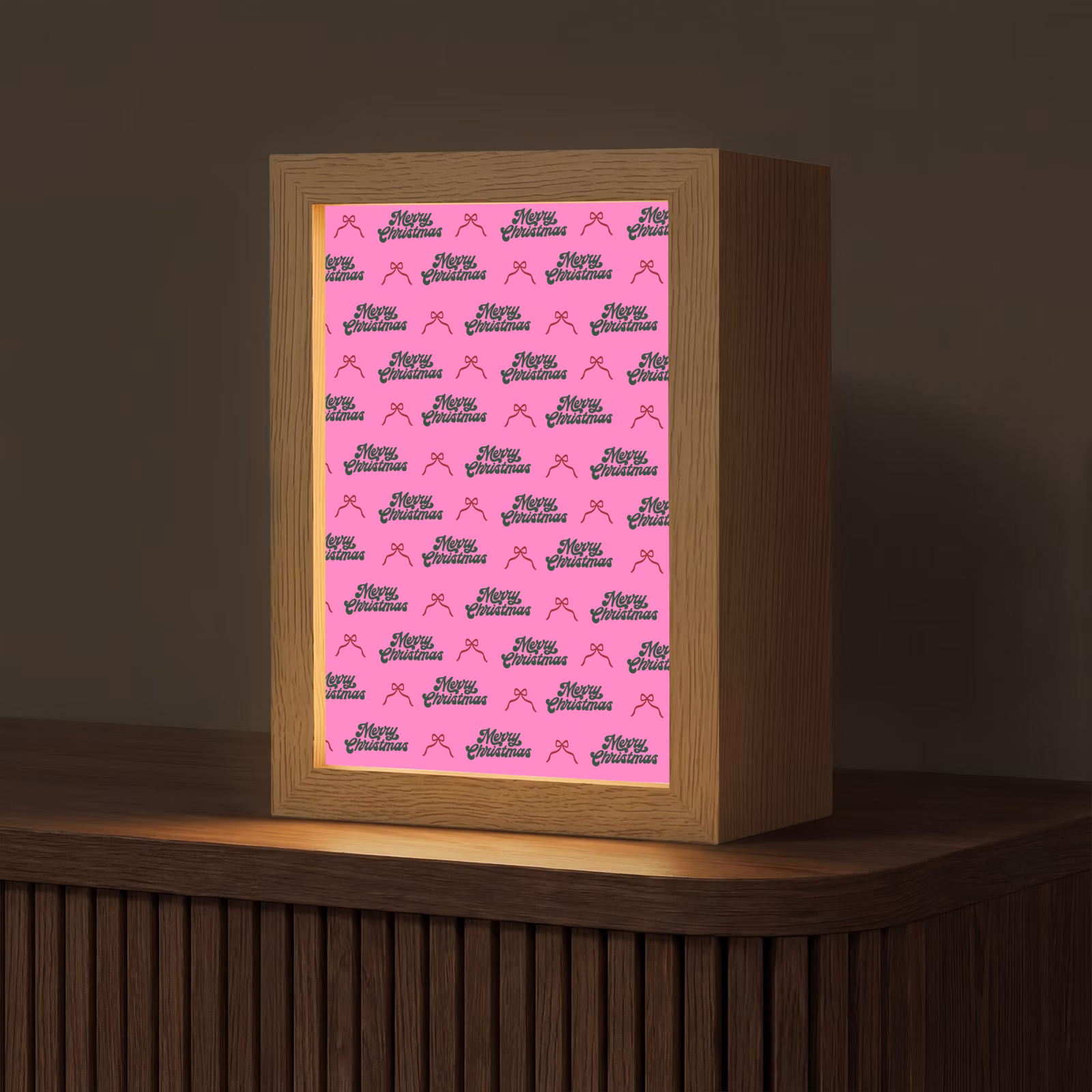 Personalisierte Lightbox - Text – Neon – Rosa – Weihnachten — 1