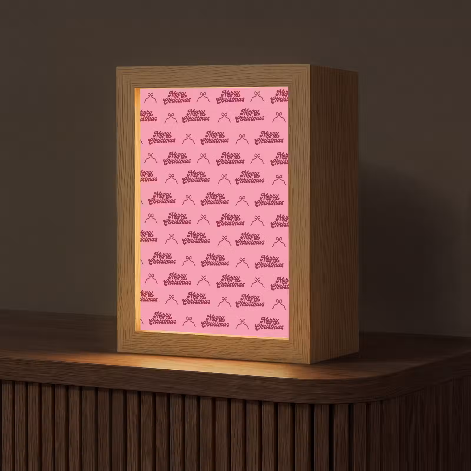 Personalisierte Lightbox - Text – Rosa – Rot – Schleife — 1