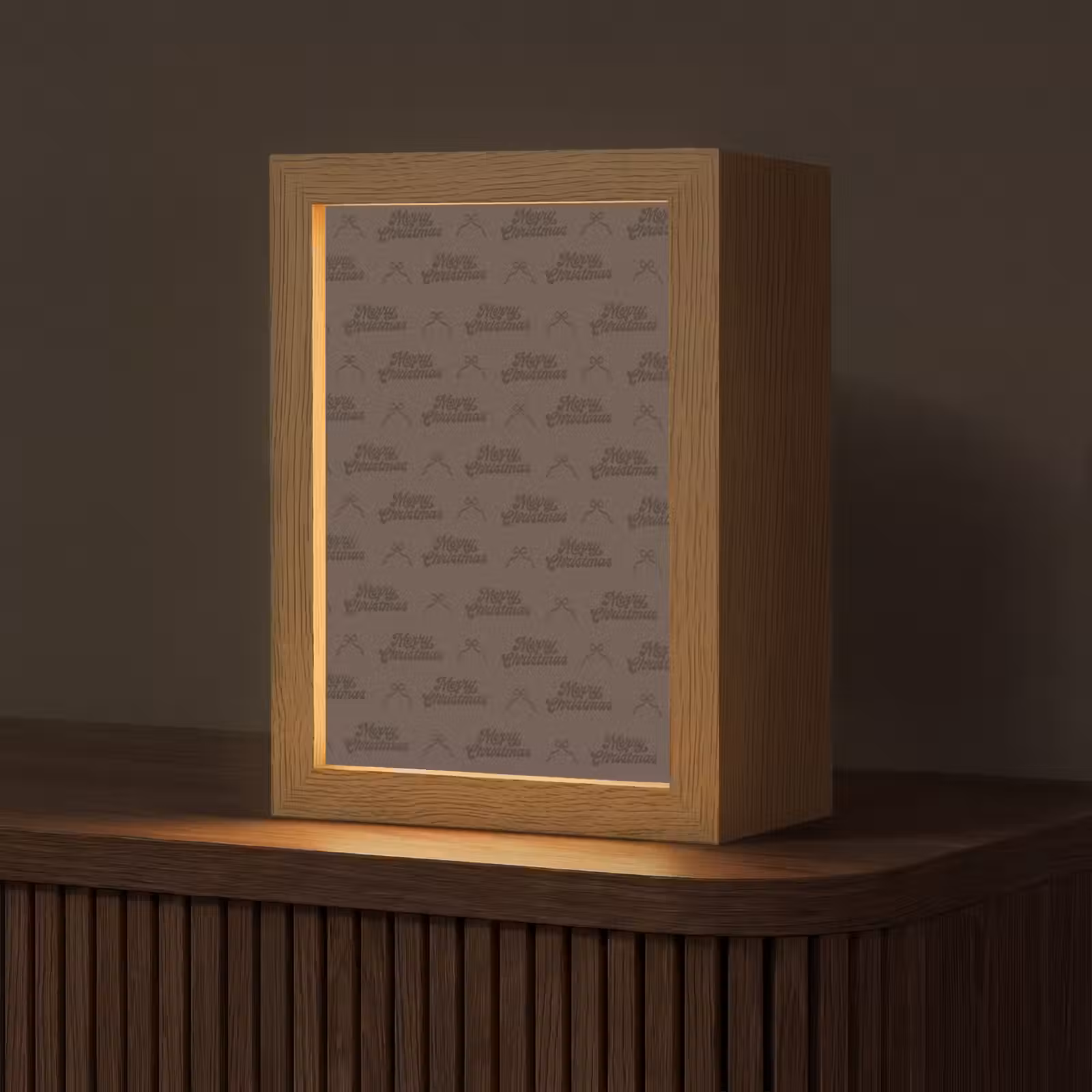 Personalisierte Lightbox - Text – Schleife – Braun — 1