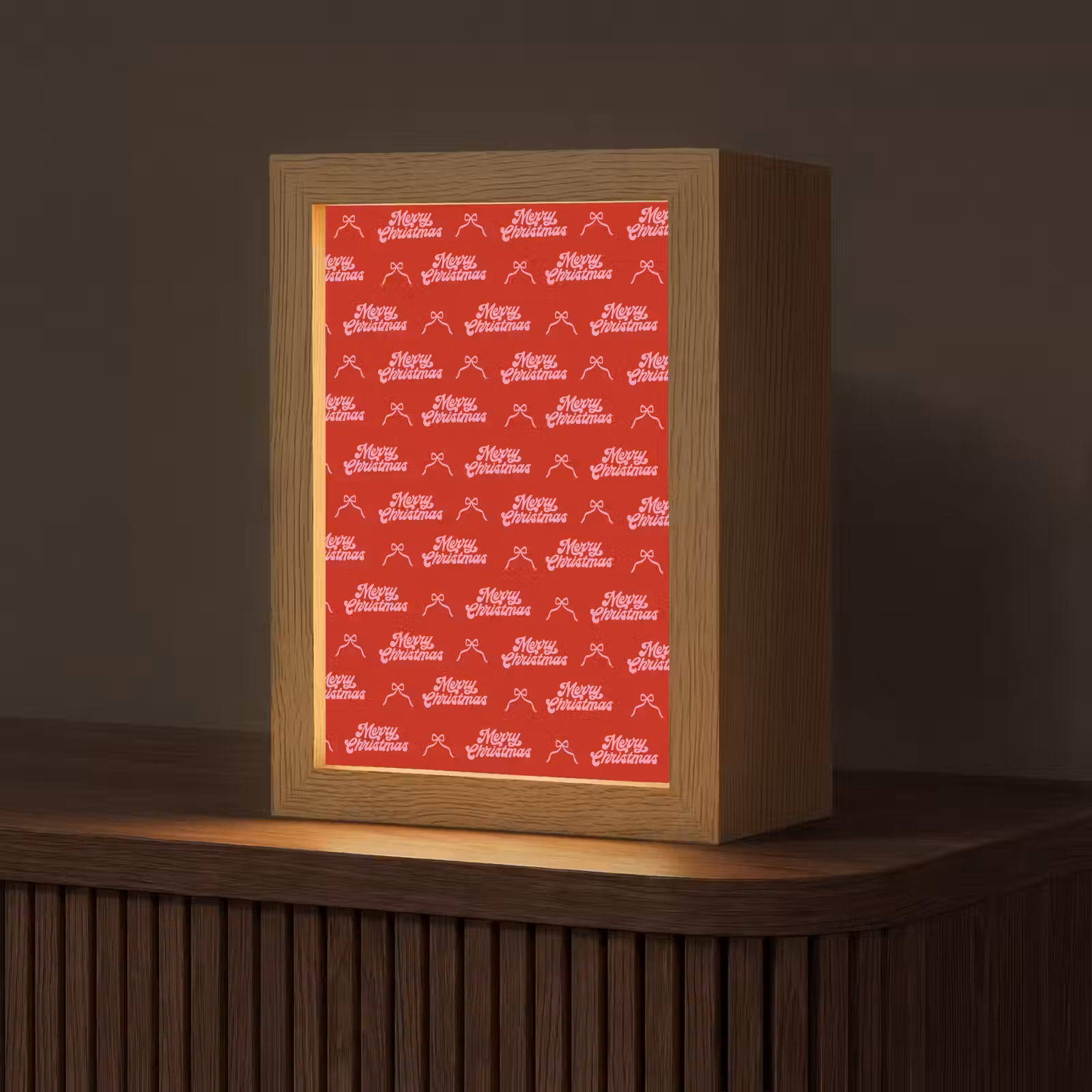 Personalisierte Lightbox - Text – Schleife – Rosa – Rot — 1