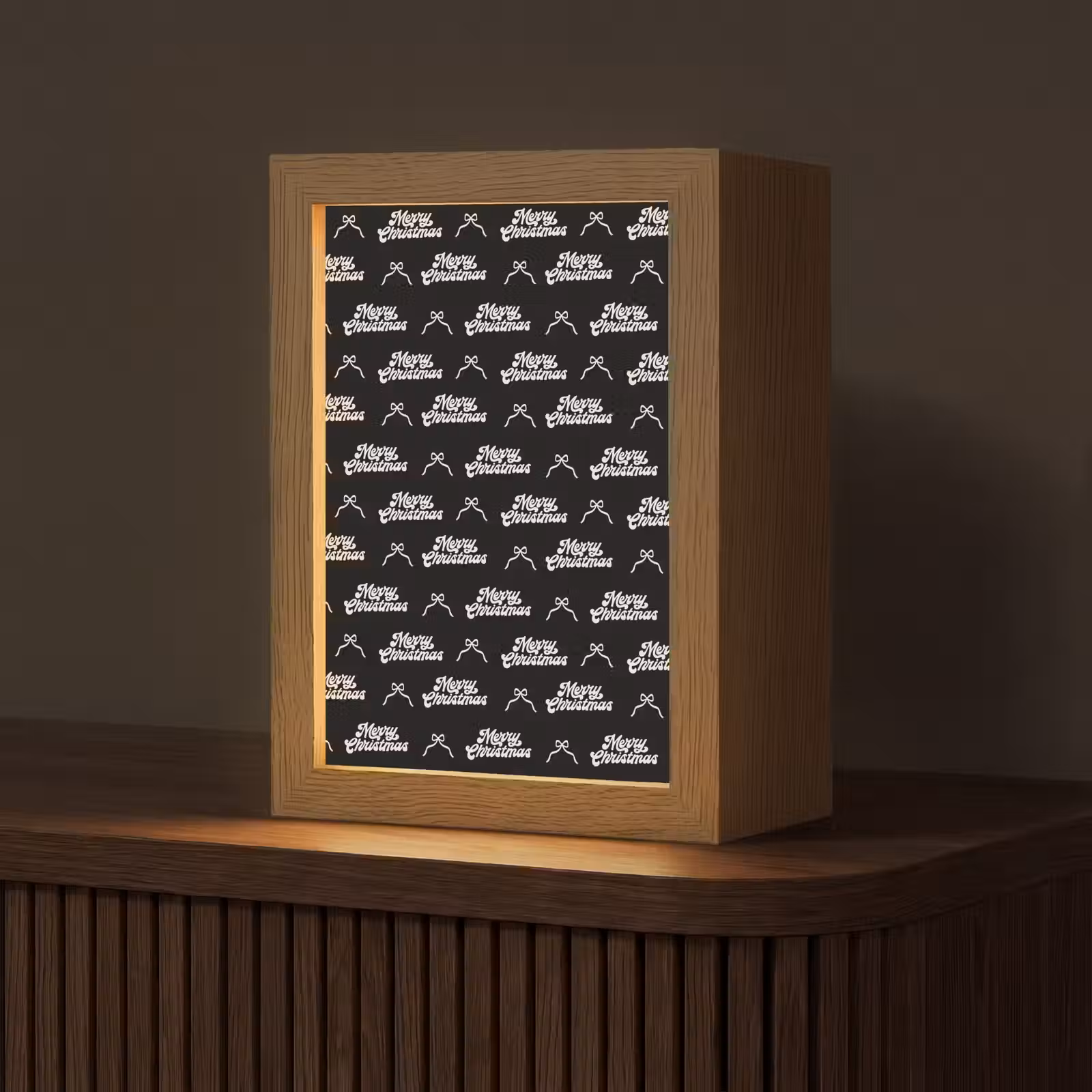 Personalisierte Lightbox - Text – Schwarz – Weiß – Schleife — 1