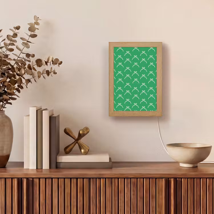 Personalisierte Lightbox - Schleife – Weihnachten – Grün – Weiß — 4