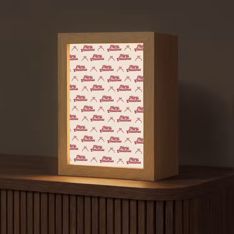 Personalisierte Lightbox - Text – Rot – Creme – Schleife — 1
