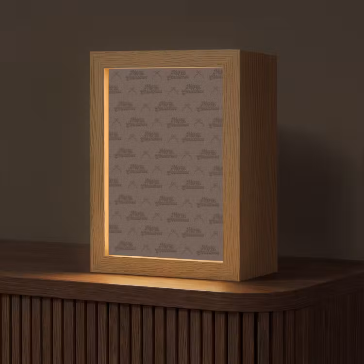 Personalisierte Lightbox - Text – Schleife – Braun — 1