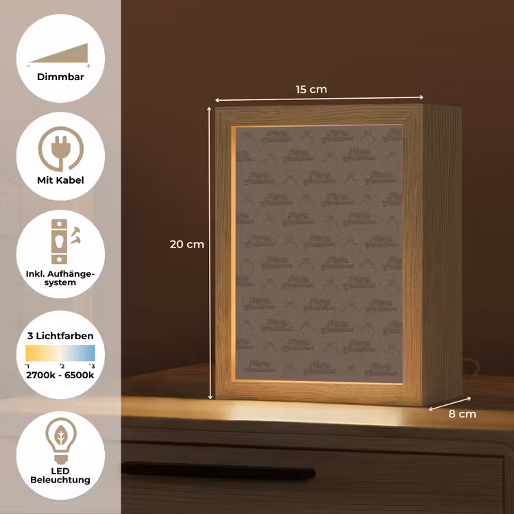 Personalisierte Lightbox - Text – Schleife – Braun — 6