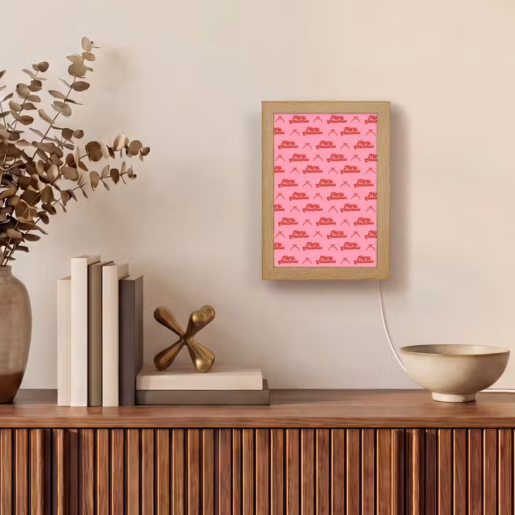 Personalisierte Lightbox - Text – Schleife – Rot – Rosa — 4