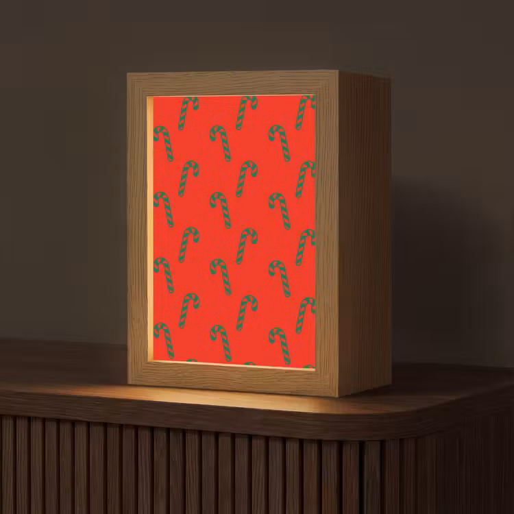 Personalisierte Lightbox - Weihnachten – Rot – Grün – Zuckerstange — 1