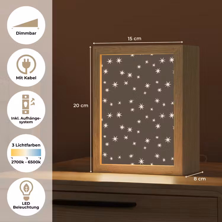 Personalisierte Lightbox - Braun – Stern – Weihnachten — 6