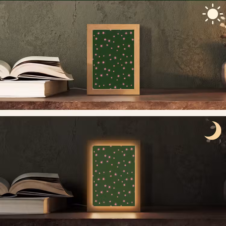Personalisierte Lightbox - Stern – Rosa – Grün – Weihnachten — 5