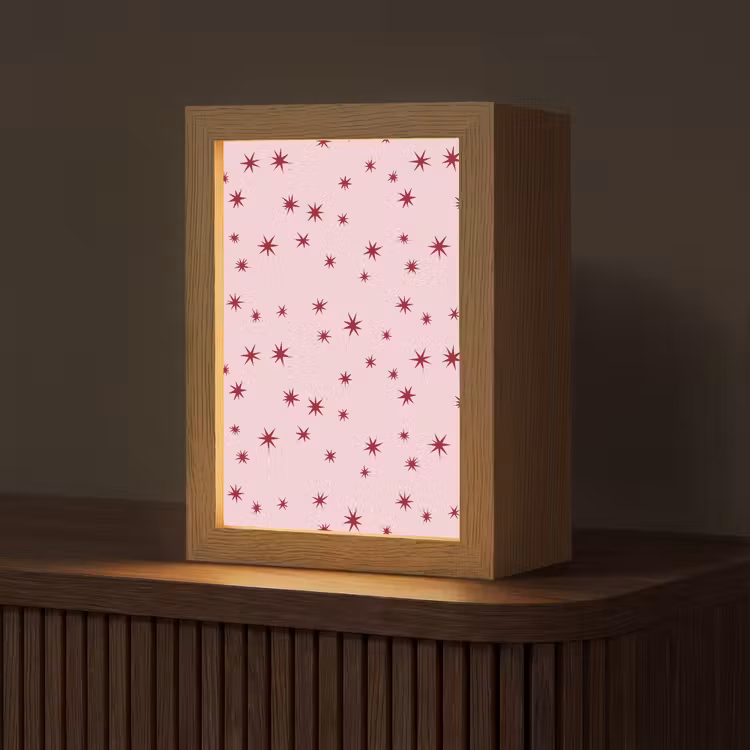 Personalisierte Lightbox - Stern – Rosa – Rot — 1