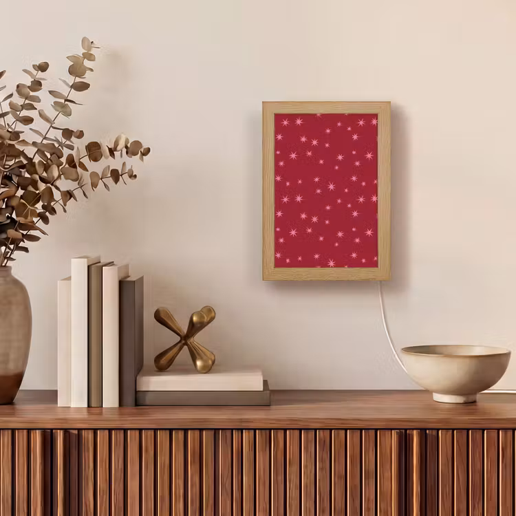 Personalisierte Lightbox - Stern – Rosa – Weihnachten – Rot — 4