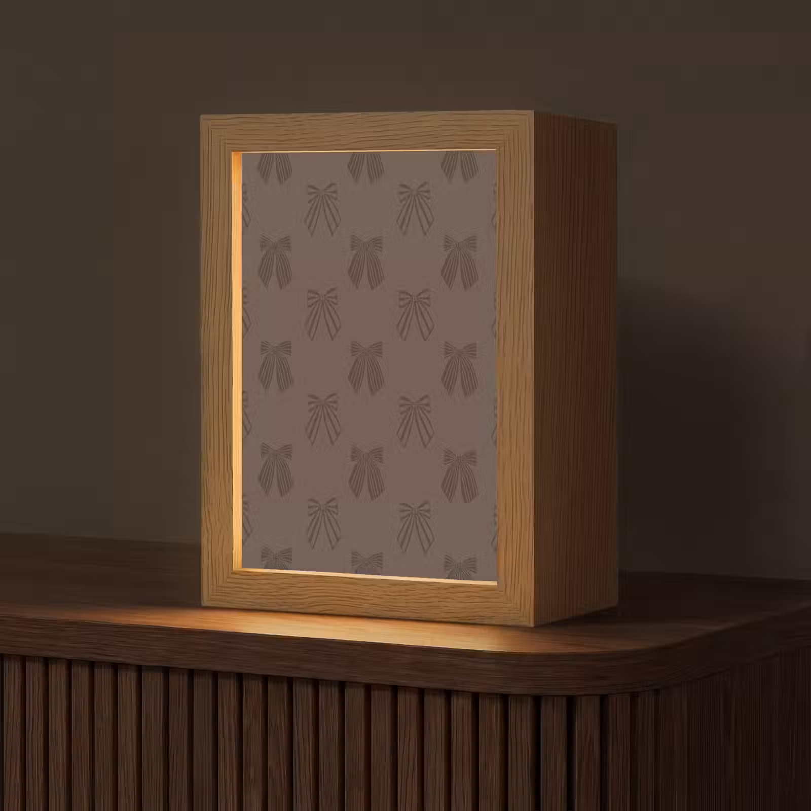 Personalisierte Lightbox - Schleifen – Weihnachten – Braun — 1