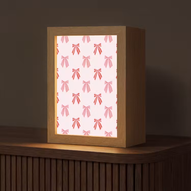 Personalisierte Lightbox - Schleifen – Weihnachten – Rosa – Rot — 1
